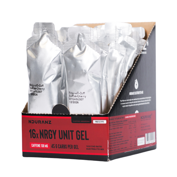 Nrgy Unit Gel Box mit Koffein – Prototyp