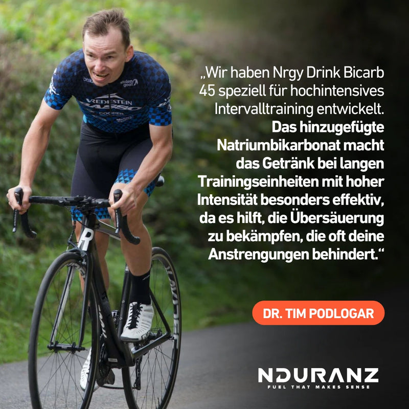 rennrad getränk Nrgy Drink Bicarb 45: Sportgetränk mit Natriumbicarbonat