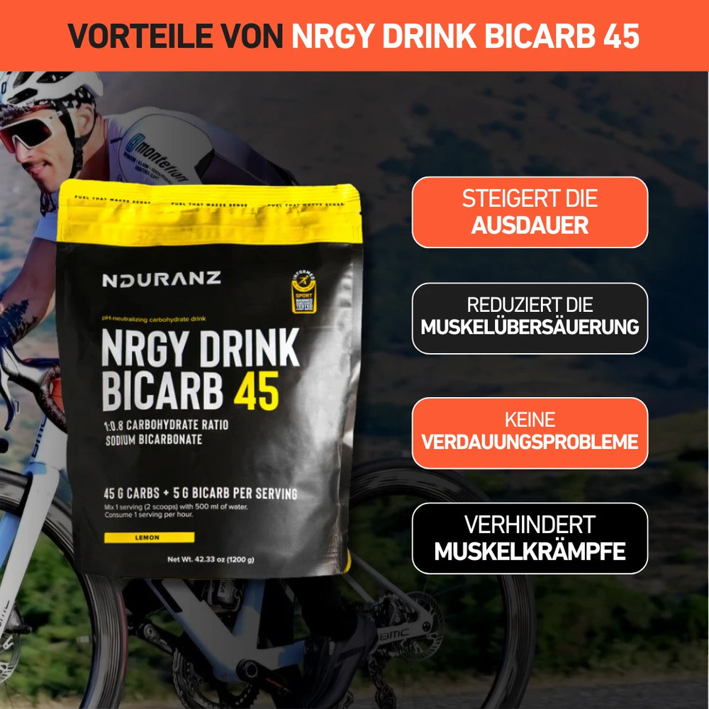 sportnahrung rennrad Nrgy Drink Bicarb 45: Sportgetränk mit Natriumbicarbonat