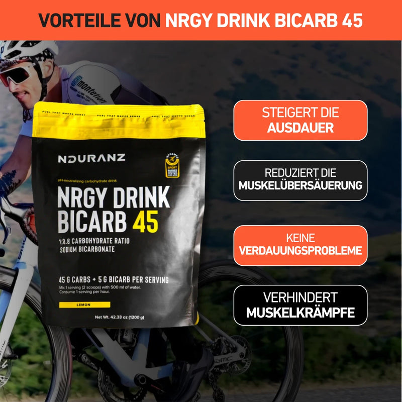 Nrgy Drink Bicarb 45: Sportgetränk mit Natriumbicarbonat