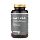 4Endurance Pro Salt Caps - 90 capsules pack, braune Flasche mit goldenem Verschluss und grauem Etikett mit Angaben zu den Vorteilen der Elektrolytmischung.