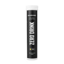 Nduranz Zero Drink - 20 Brausetabletten Zitrusgeschmack, schwarze zylindrische Tube mit weißem Deckel, pinker Kreis auf weißem Hintergrund.