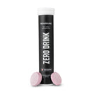 Nduranz Zero Drink - 20 Brausetabletten Rosa-Grapefruitgeschmack, schwarze zylindrische Tube mit Schraubverschluss auf weißem Hintergrund.