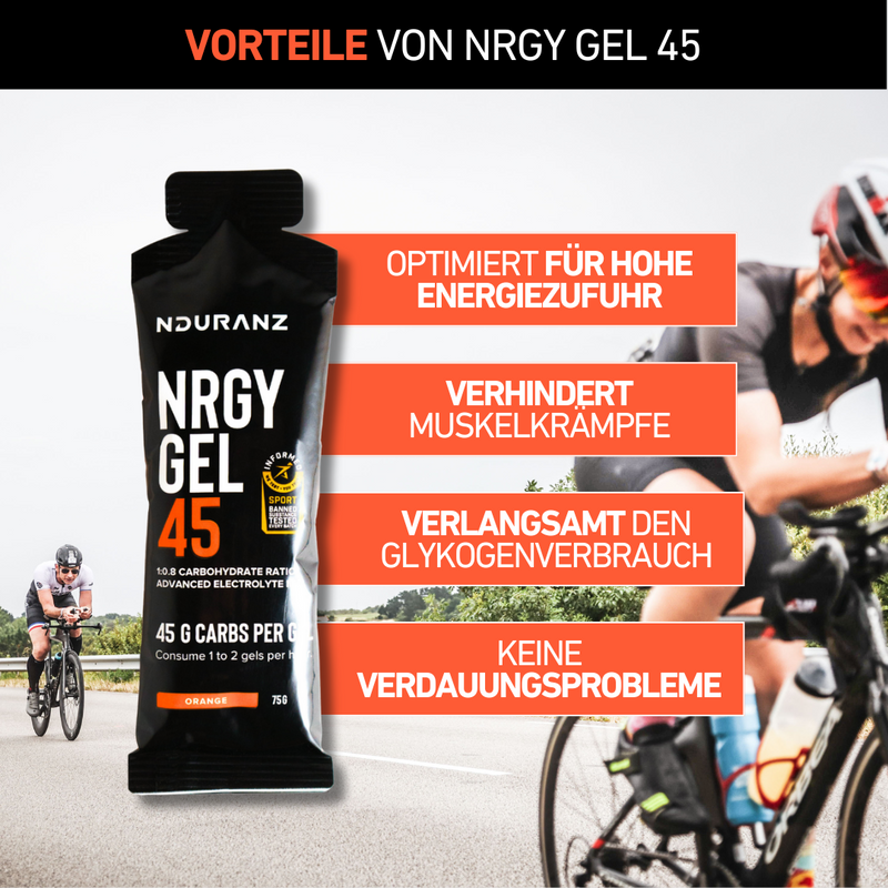 gel fahrrad fahren Nrgy Gel 45 Nduranz: Energiegel für Hochleistungssportler