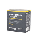 4Endurance Pro Magnesium Direct – 30 x 400 mg, Citrus Geschmack, schwarze Box mit beschriebenen Vorteilen und gelbem Band oben.