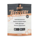 4Energy Vegan Recovery Plant-Based Formula – 900 g Haselnuss-Geschmack, Beutel mit braunem Bodenband und wiederverschließbarem Verschluss.